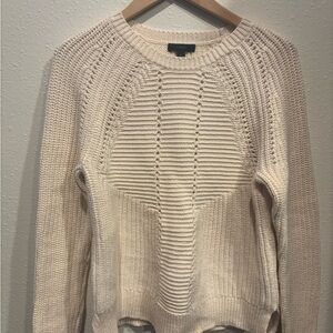 J. Crew Cream Knit Sweater small